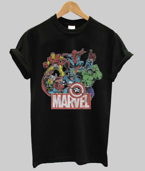 Marvel Avengers Team Cool Retro Comic Funny Vintage Unisex T-Shirt