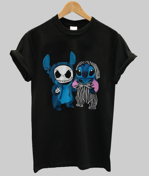 Stitch And Jack Skellington Funny Best Friends Vintage T-Shirt