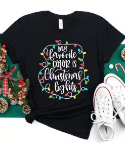My favorite color is Christmas lights t shirt