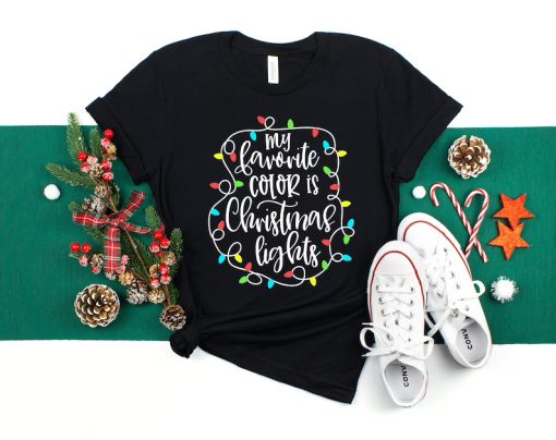My favorite color is Christmas lights t shirt