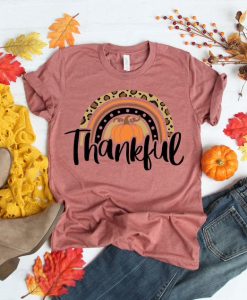 Thankful Rainbow Pumpkin Shirt