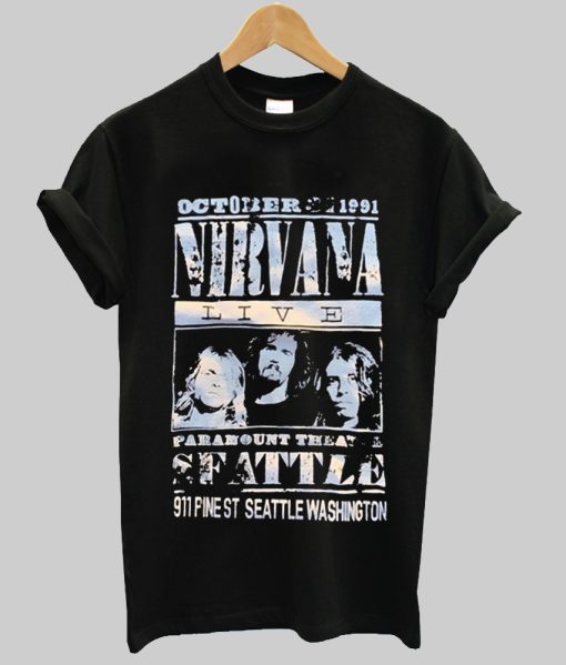 Nirvana Seattle Concert T Shirt