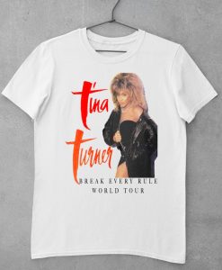 Tina Turner Break Every Rule World Tour White T Shirt