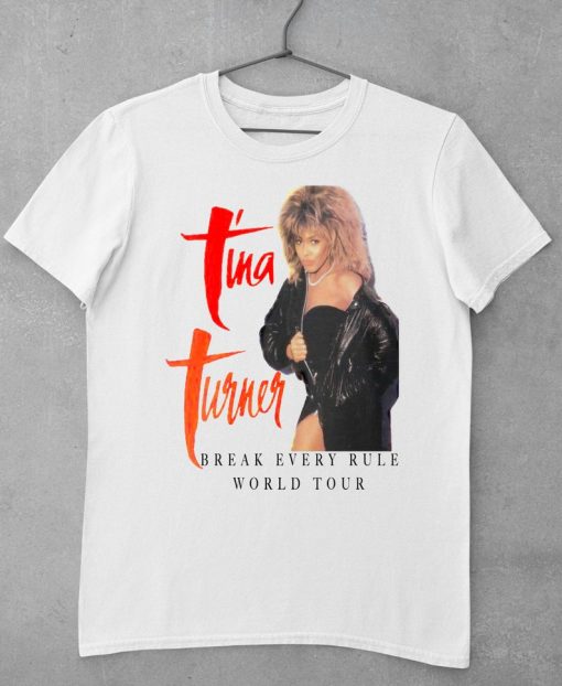 Tina Turner Break Every Rule World Tour White T Shirt