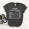 Personalized Coach Nutrition Facts Shirt