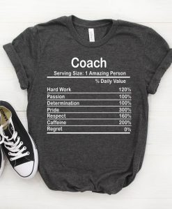 Personalized Coach Nutrition Facts Shirt