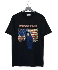 Johnny Cash USA Flag T Shirt