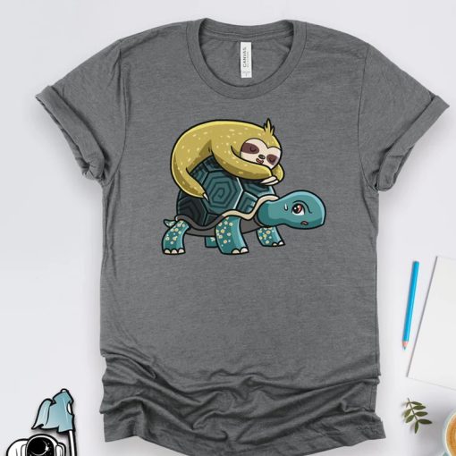 Sloth Riding Turtle T-Shirt