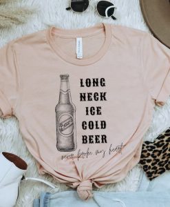 Long Neck Ice Cold Beer tshirt
