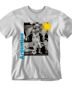 Argentina Messi soccer portrait t shirt