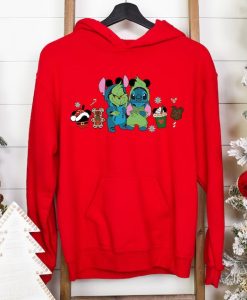 Grinch and Stitch Christmas Hoodie