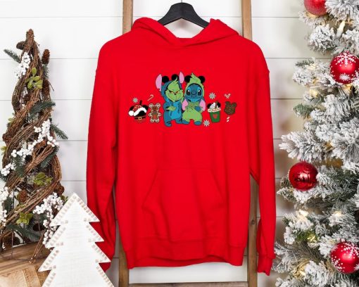 Grinch and Stitch Christmas Hoodie