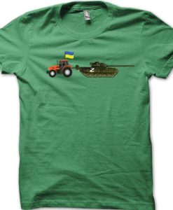 tractor and T72 russian tank tshirt