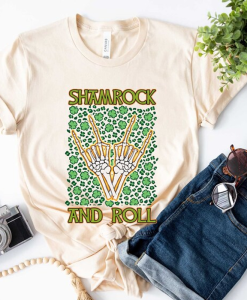 Shamrock And Roll Skeleton Shirt