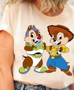 Disney Chip And Dale Buzz and Woody Toy Story Costume Halloween Shirt