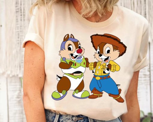 Disney Chip And Dale Buzz and Woody Toy Story Costume Halloween Shirt