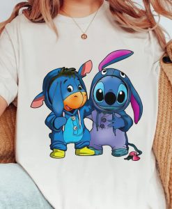 Eeyore And Stitch Cute Friends Vintage Cosplay Halloween Shirt