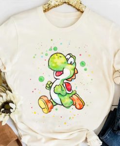 Yoshi Watercolor Splatter Portrait Shirt