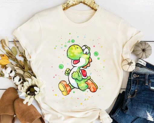 Yoshi Watercolor Splatter Portrait Shirt