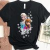 Christmas Frozen Anna and Elsa Snowflakes T-Shirt