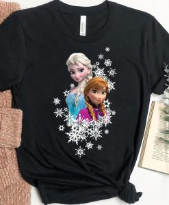 Christmas Frozen Anna and Elsa Snowflakes T-Shirt