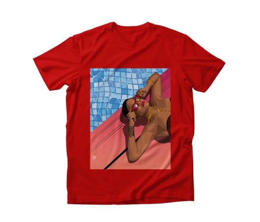Rihanna by the pool T-shirt