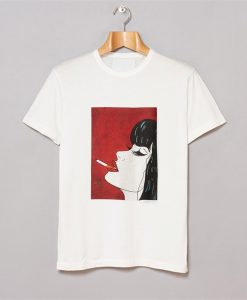 Figure Print Tee Whaite T-Shirt