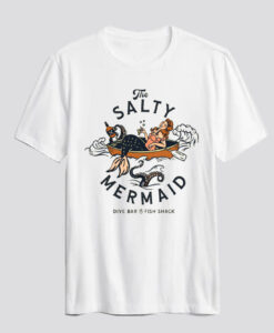 The Salty Mermaid Dive Bar & Fish Shack Retro T Shirt SD