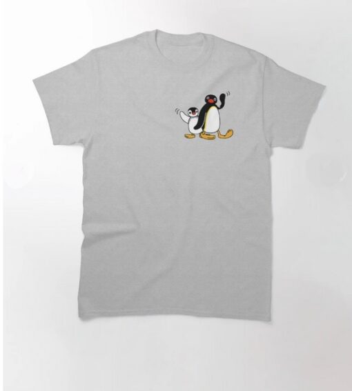 Pingu waving penguin Cute Tshirt thd