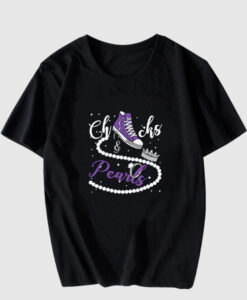 Chucks and Pearls T Shirt thd